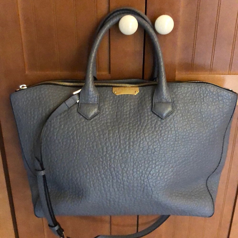 Burberry medium grey dewsbury tote with strap